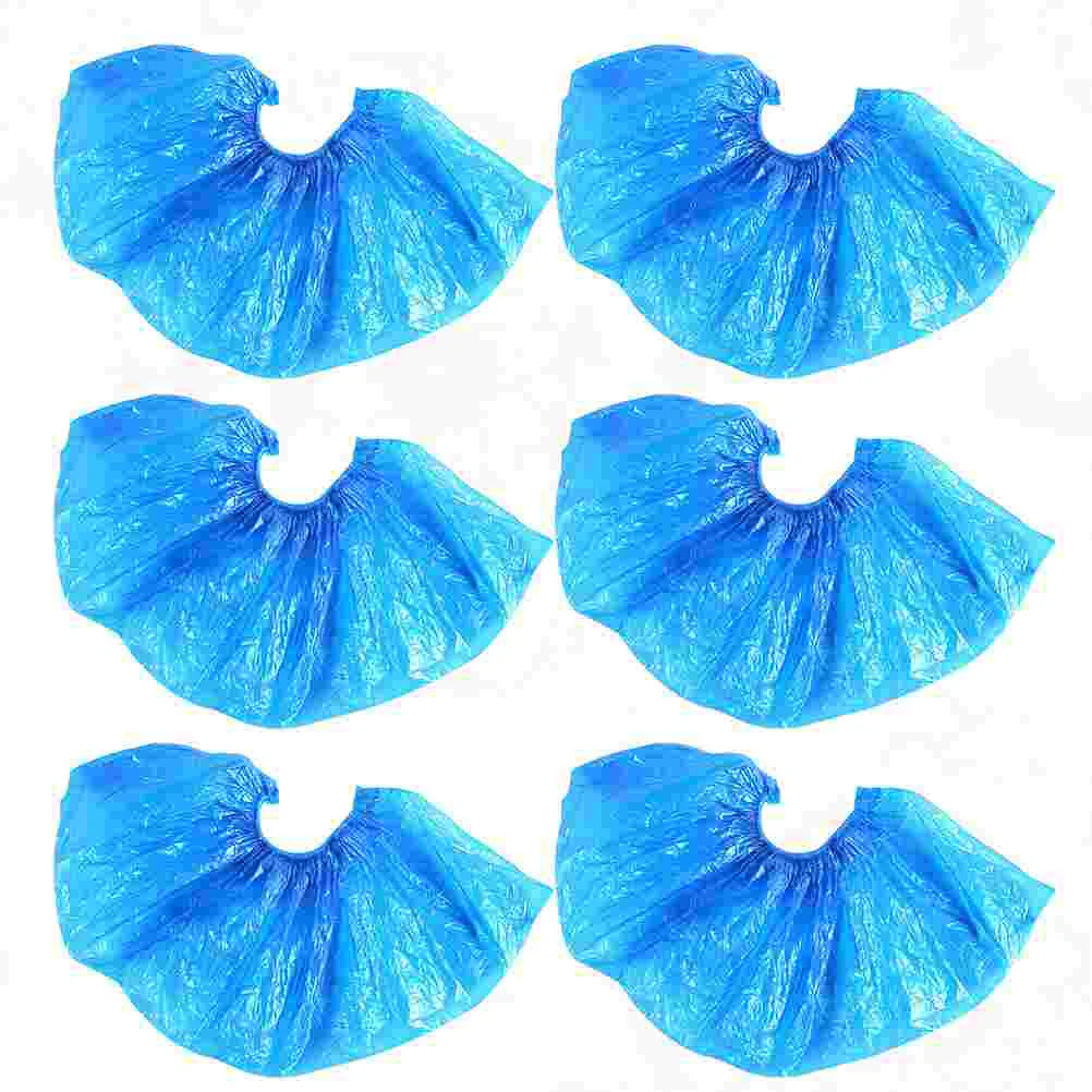 200Pcs Disposable Shoe Cover Waterproof Shoe Cover Household Shoe Cover (Blue) Thick Shoe Cover