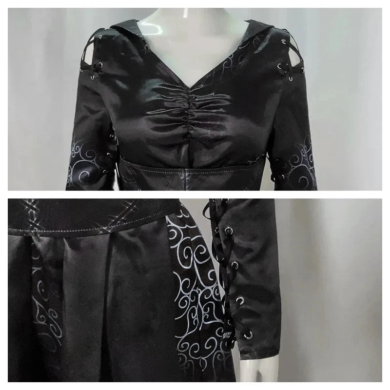 

A'5,h\8'e/Bellatrix Lestrange Cosplay Magic Movie Costume Halloween Carnival Party Disguise Roleplay Suit For Fema5,j'8.k/4\