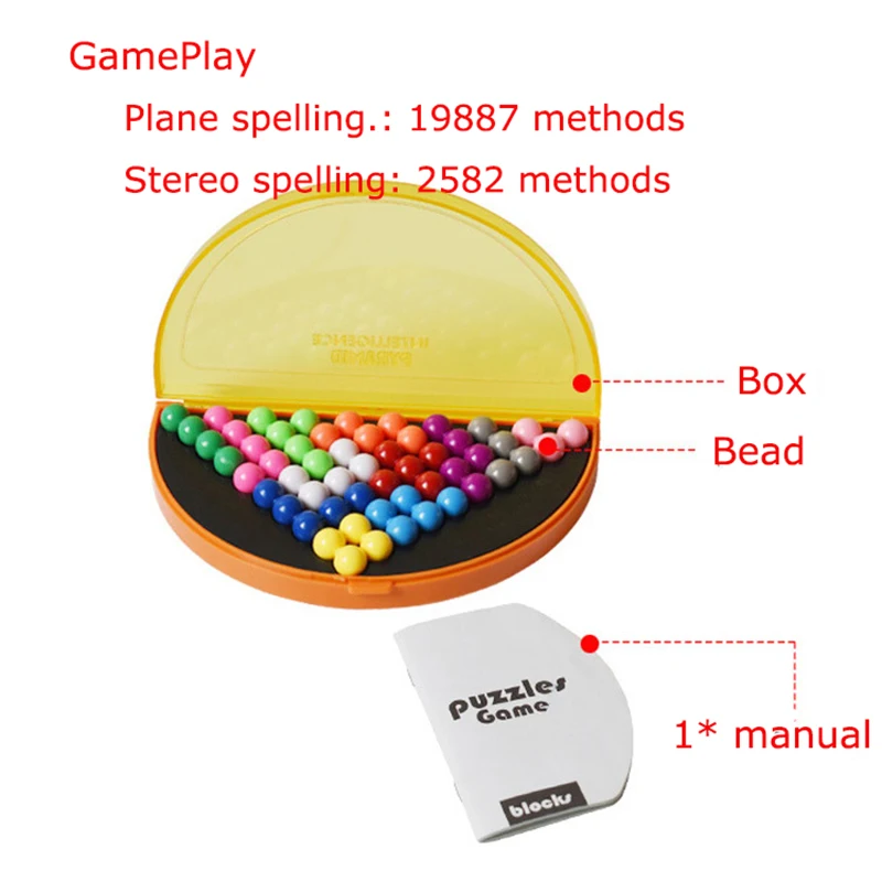 Pyramid Magic Bead Game Blocks Lernspielzeug für die Aufklärung und kognitiven Entwicklung in der frühen Kindheit