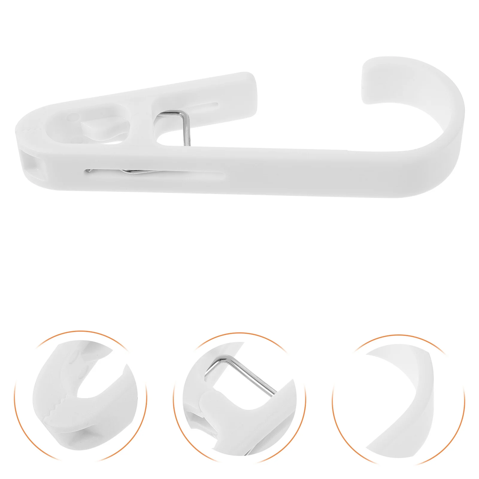 

4Pcs Multifunctional Bathroom Hook Clips ABS Clothes Hanger Clips Organizer Clamp for Towels Curtains Socks