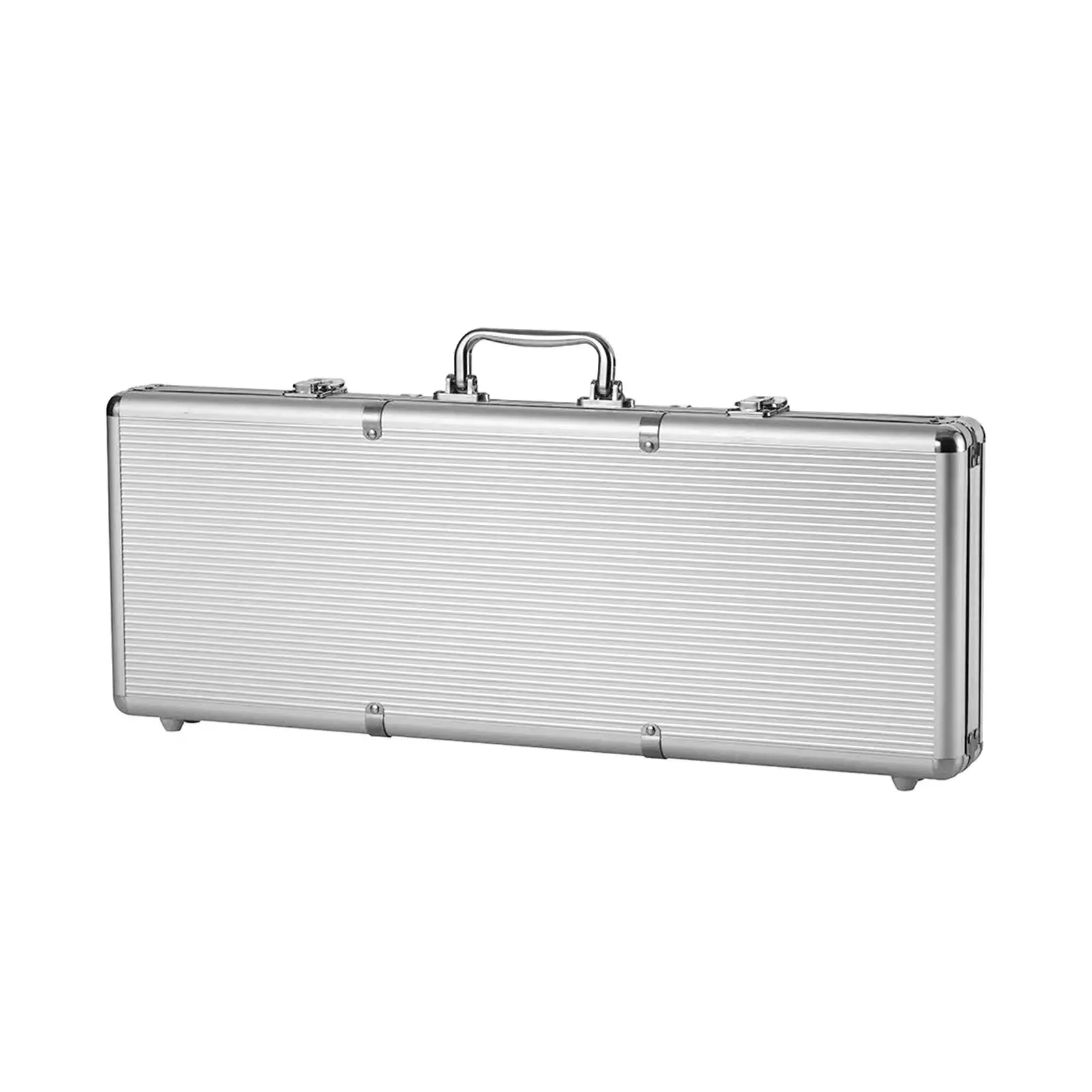 Game Chip Storage Case for 500 Pieces Travel Suitcase Organizer with Lock and Key Divided Compartments for Birthday Party and