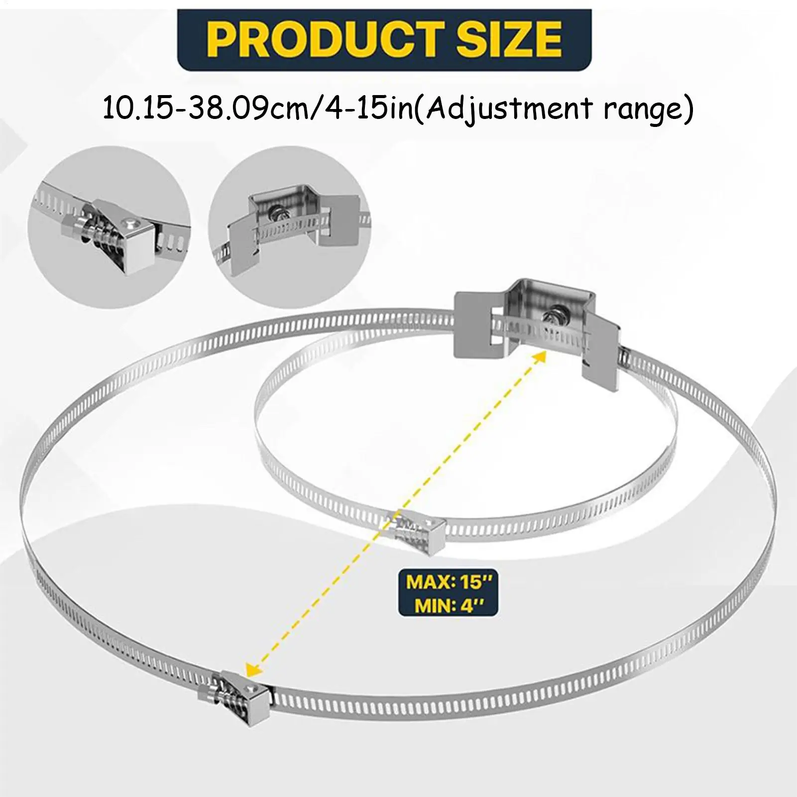 Кронштейны для столба, 2-х шт., кронштейн для дорожного знака, регулируемая металлическая фурнитура для круглых телефонных стержней, камеры, солнечная панель, вода