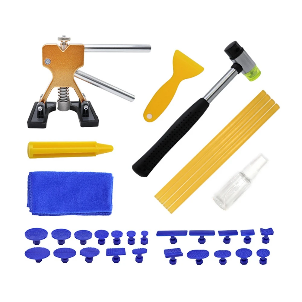 Car Dent Repair Tools Kit Slide Reverse Hammer Suction Cup Sheet Auto Body Paintless Dent Removal Tool Puller Tool Kit