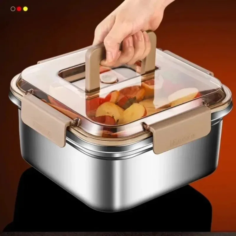 

Food-grade Refrigerator 316 Stainless Steel Lunch Box 304 Food Grade Office Worker Specific Portable Divided Meal Box Set