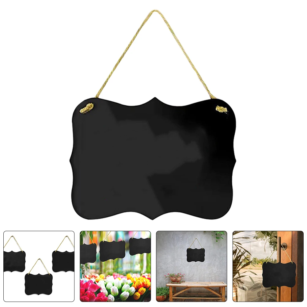 

5pcs Acrylic Blackboard Hanging Message Board Flower Store Price Tag Chalkboard Sign Shaped Pendant Lightweight Reusable Note