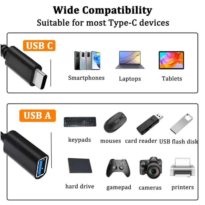 Adaptador de cabo OTG tipo C USB para conector adaptador tipo C para telefone OTG cabo de dados conversor de fone de ouvido