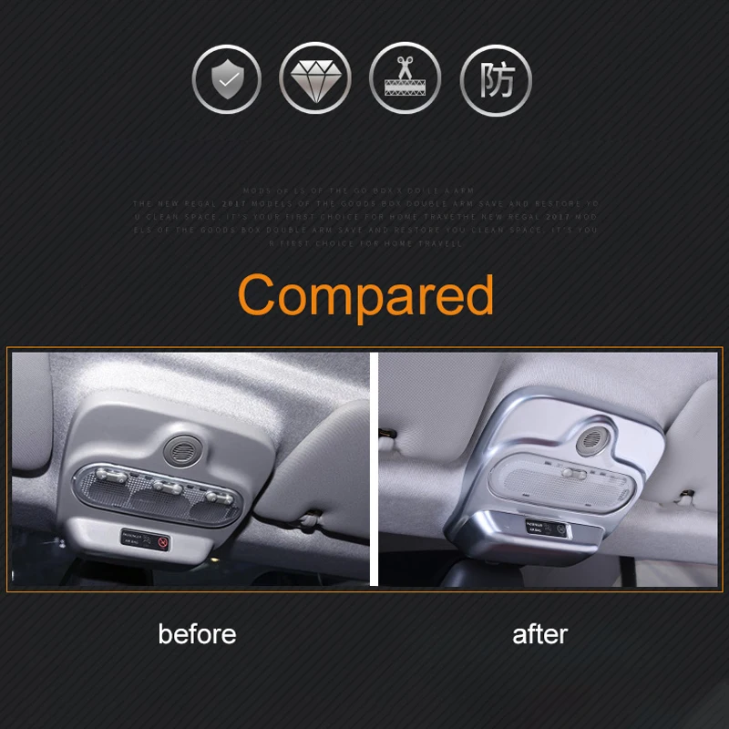 Interior Reading Lamp Car Decorations Accessories Reading Light Cover Protection Shell Stickers for Smart fortwo 453 ABS 2020 view 2