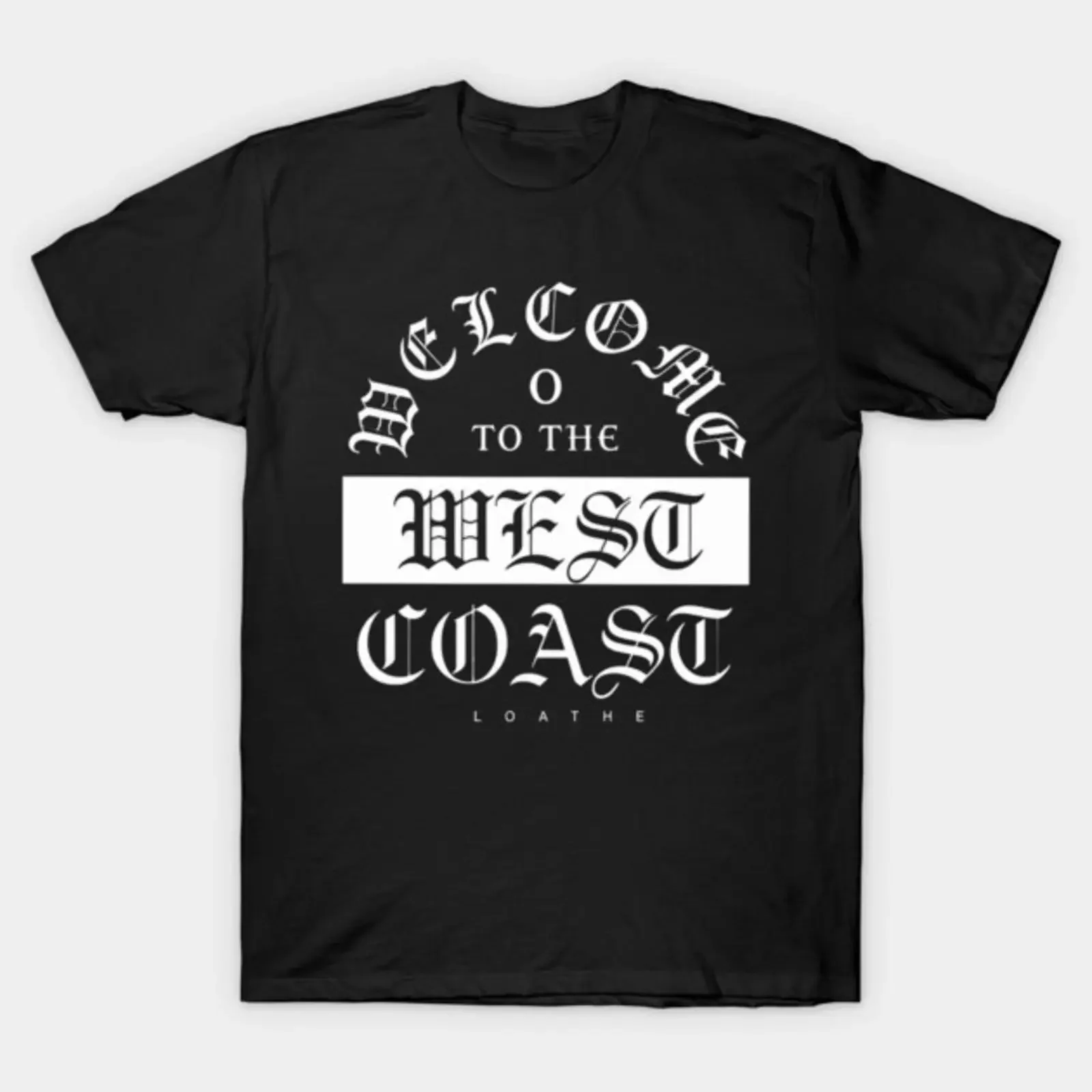 Lionheart Welcome To The West Coast T Shirt vintage Washed Stretched Soft Casual Stylish Slightly streetwear Versatile Unisex