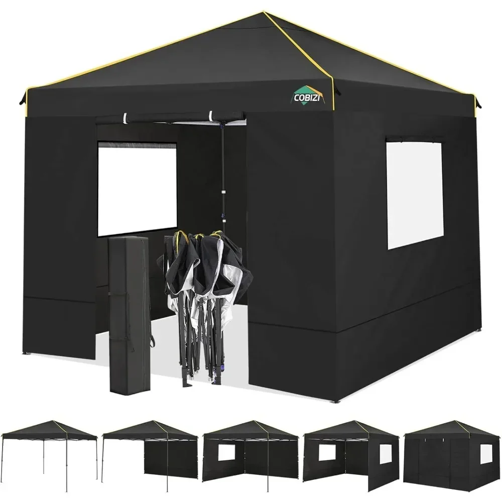 

10x10 Pop Up Canopy Gazebo with Mesh Windows 2.0, Easy up Canopy Tent 10x10, Portable Waterproof Outdoor Canopie with 4 Removab