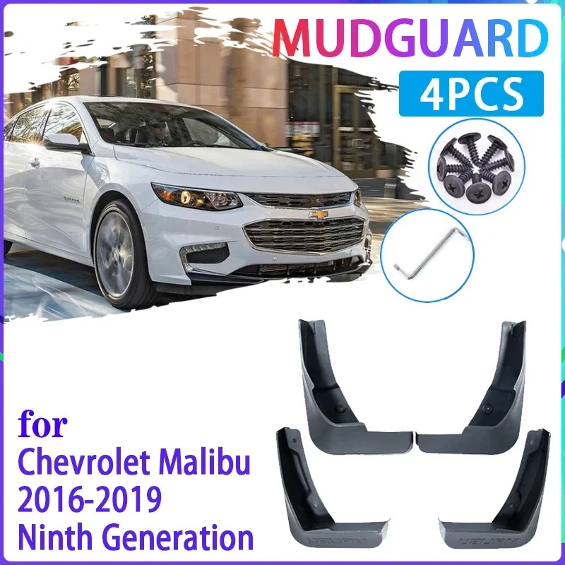 

4 PCS Car Mud Flaps for Chevrolet Malibu 2016~2019 Mk9 2017 2018 Mudguard Splash Guards Fender Mudflaps Auto Accessories