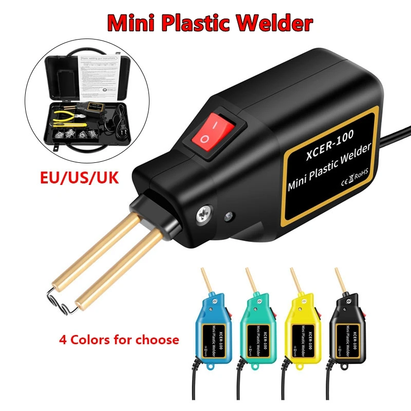 

New Mini Plastic Welder 100W Heat Gun Hot Stapler Plastic Welding Machine Pro Car Bumper Electronic Soldering Repair Tools Kit