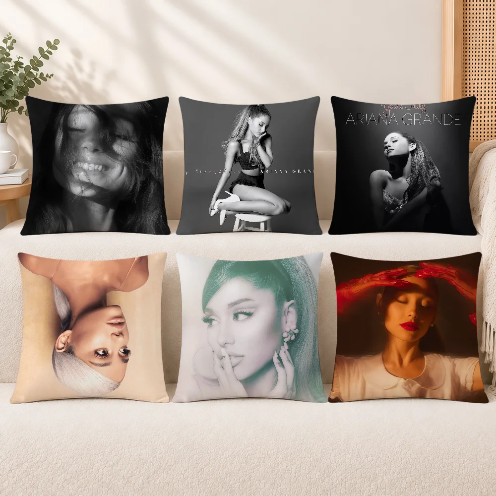 SINGER A-ArianaS G-GrandeS Cushion Cover Decorative Throw Pillow Modern Square Romantic Couch Sofa Bed Car