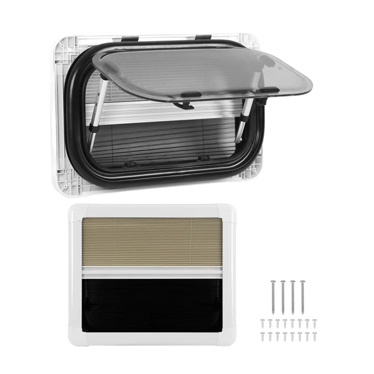 Hot Sale Aluminum Alloy Frame Round Corners Double-glazed Acrylic Glass Extrapolation RV Caravan Window For Caravan RV