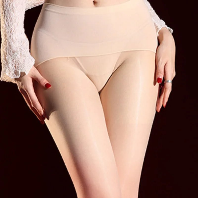 Dual-Color Aurora Pantyhose Gradient Sexy Gradient Shiny Seamless Deep Crotch Tights Black Stockings Transparent Mesh Charm 4YR1