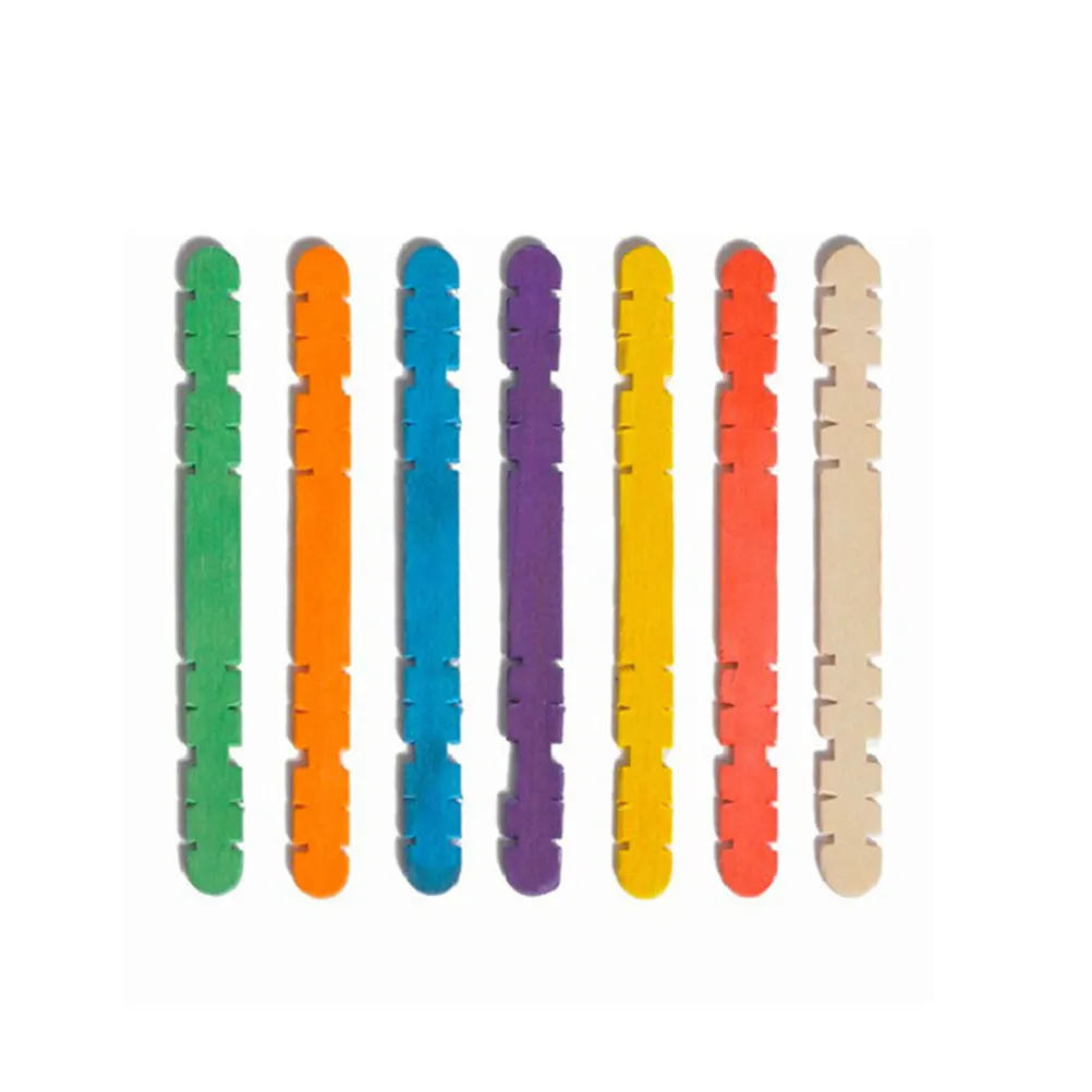 

100 шт. деревянных палочек для творчества, разноцветные, для детских поделок, коллажей, рисования, деревянные палочки для рукоделия для детей