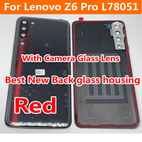 Best NEW Battery Back Glass Cover Housing For Lenovo Z6 Pro L78051 Rear Case Door Z6Pro Lid With Camera Frame Lens Adhesive