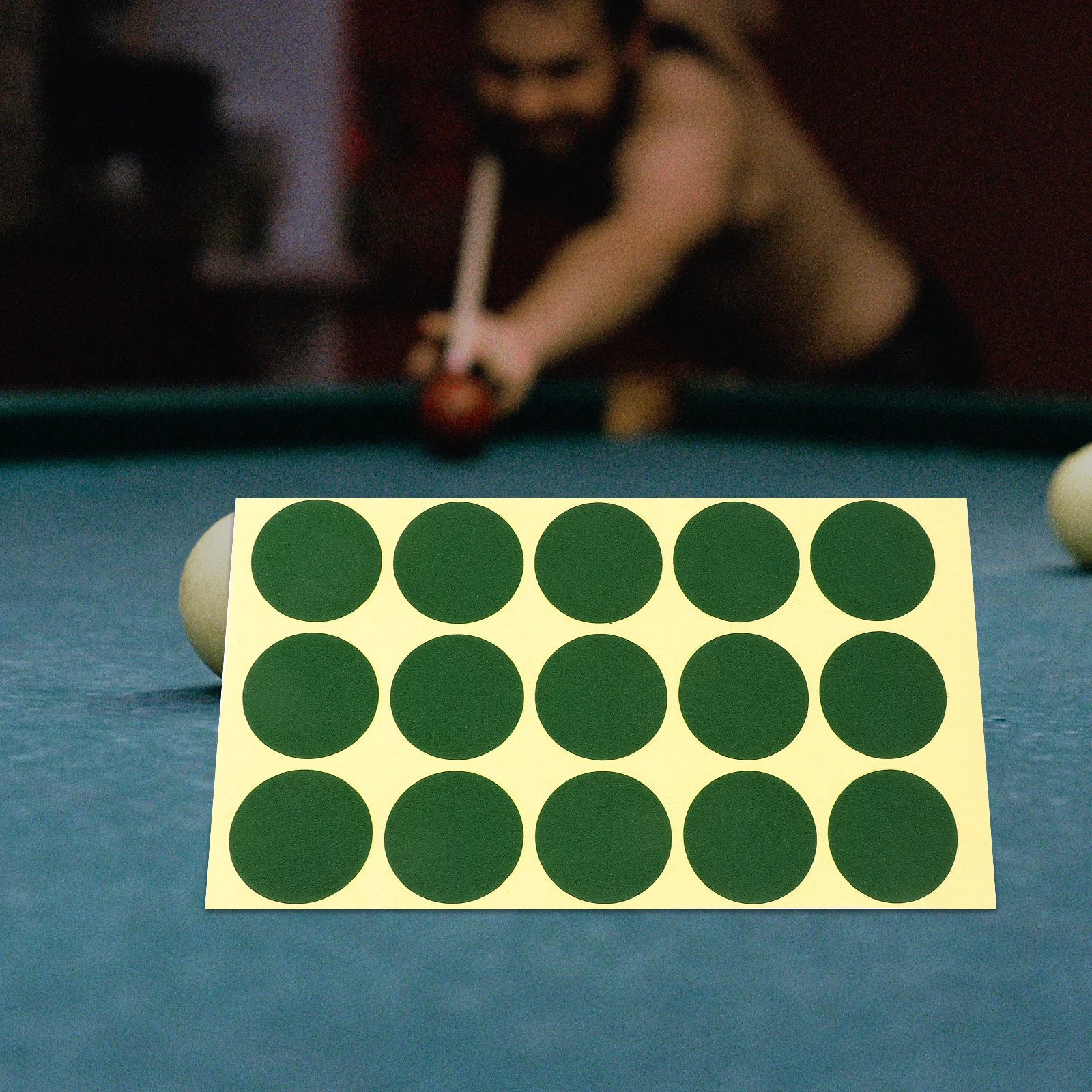 

2 Sheets Billiard Snooker Marker Dots Table Stickers Green Locating Supplies Gaming Accessories