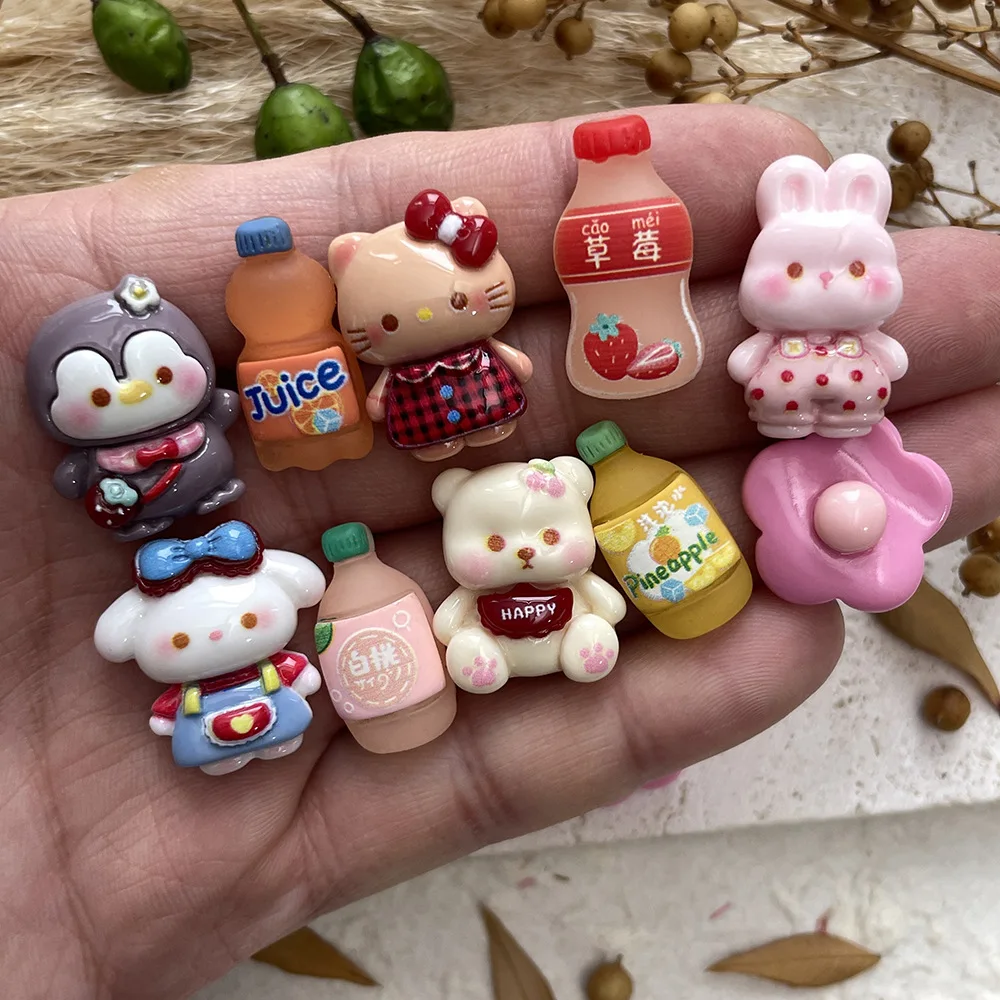 อุปกรณ์ตกแต่งเรซิ่นรูปกาแฟมินิโซ 5 ชิ้น สำหรับตกแต่งเคสมือถือ จี้ห้อยผม และงาน DIY