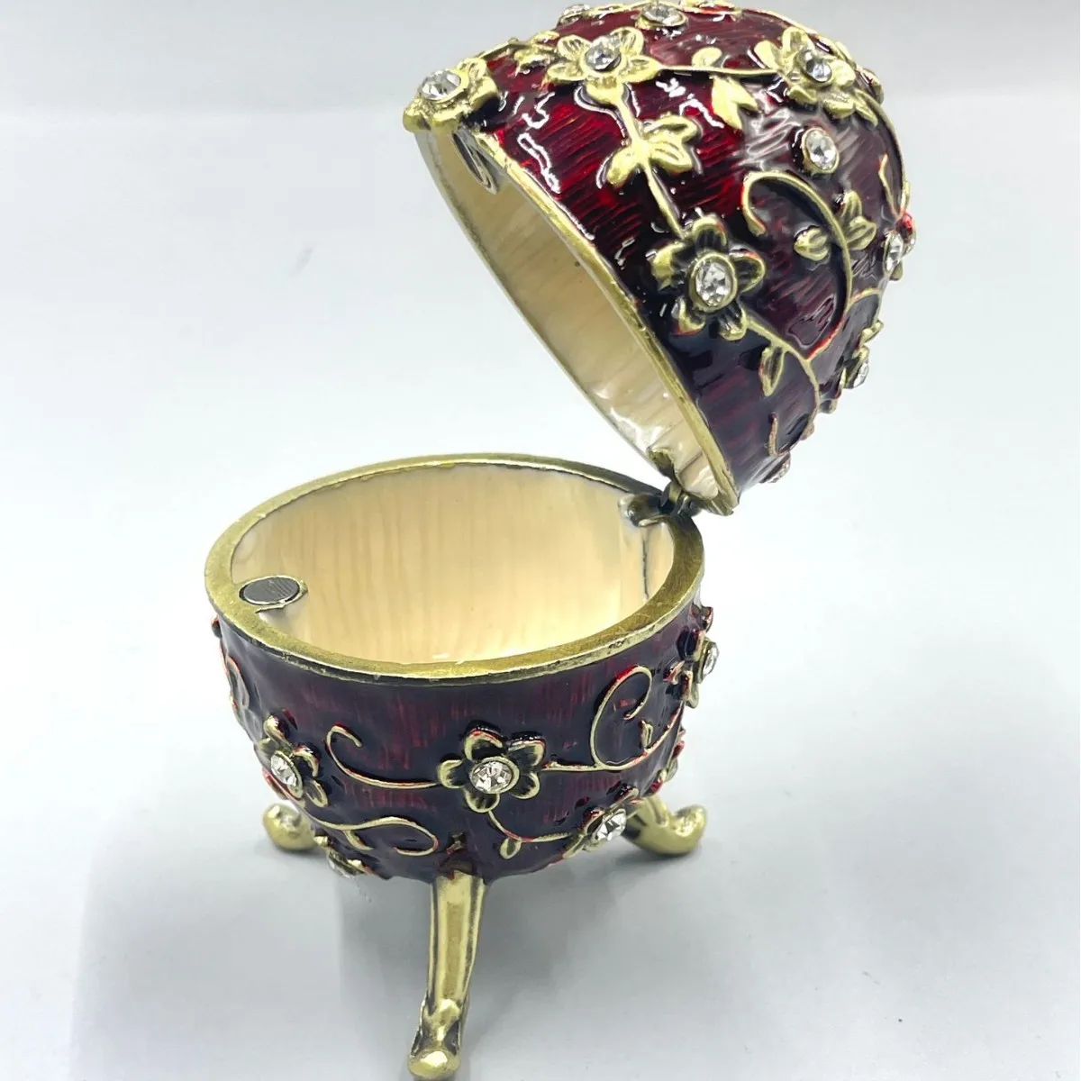 Nordic creative retro home enamel egg storage box desktop jewelry necklace ring jewelry box metal ornament