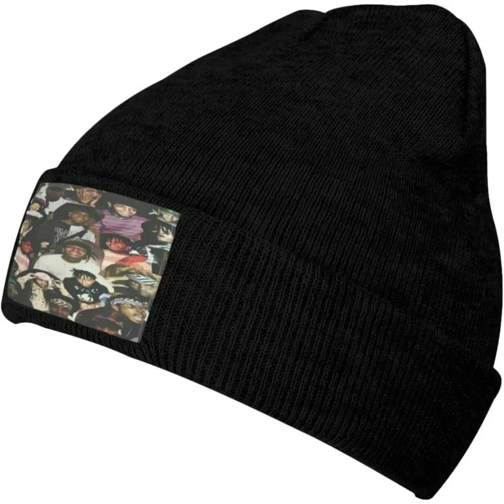 Ski Mask Rapper The Slump God Beanie Hats for Men Women Cuffed Knit Hat Slouchy Thick Soft Warm  Caps Black