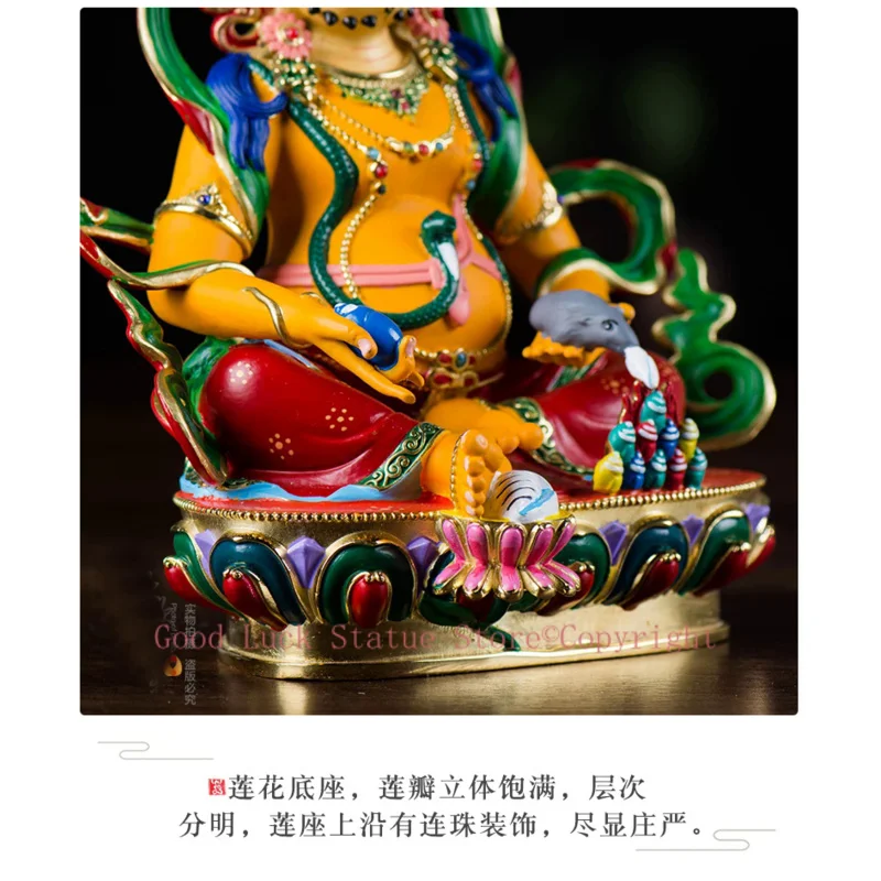 Statue de bouddha en couleur de haute qualité, Talisman efficace, jaune, jambala, pour la sécurité de la famille et la chance