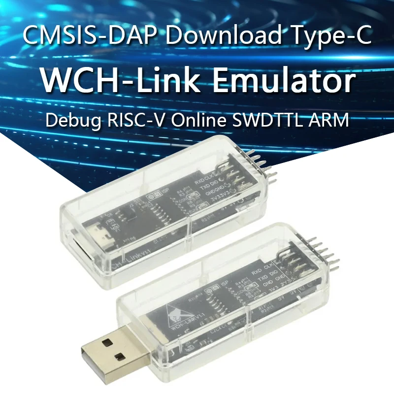 

WCH-Link Emulator CMSIS-DAP Download Type-C Debug RISC-V Online SWDTTL ARM