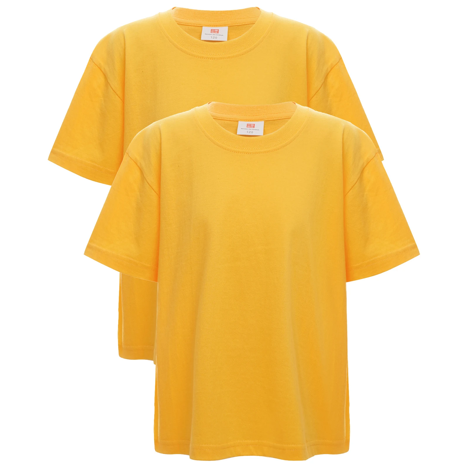 

2Pcs/Lot Kids Boys Girls Cotton T-shirt Summer Short Sleeve Tops Tees Unisex Casual Loose Breathable Tops Student Casual Clothes
