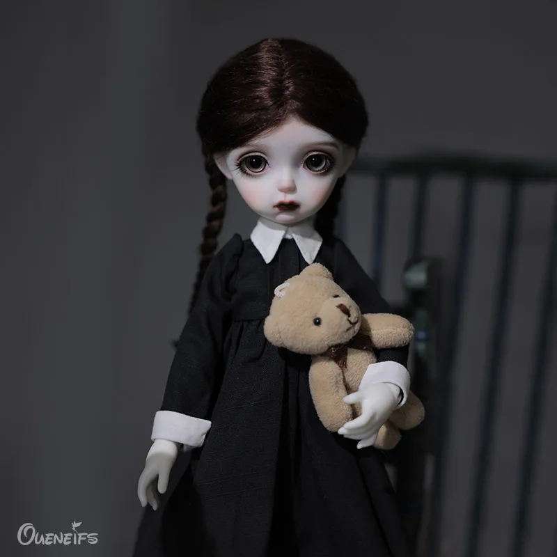 Milia  BJD Doll 1/6 Plus Gothic Movable Joint Fullset Weddnesday Similar Styling Girl For Gifts YOSD Doll