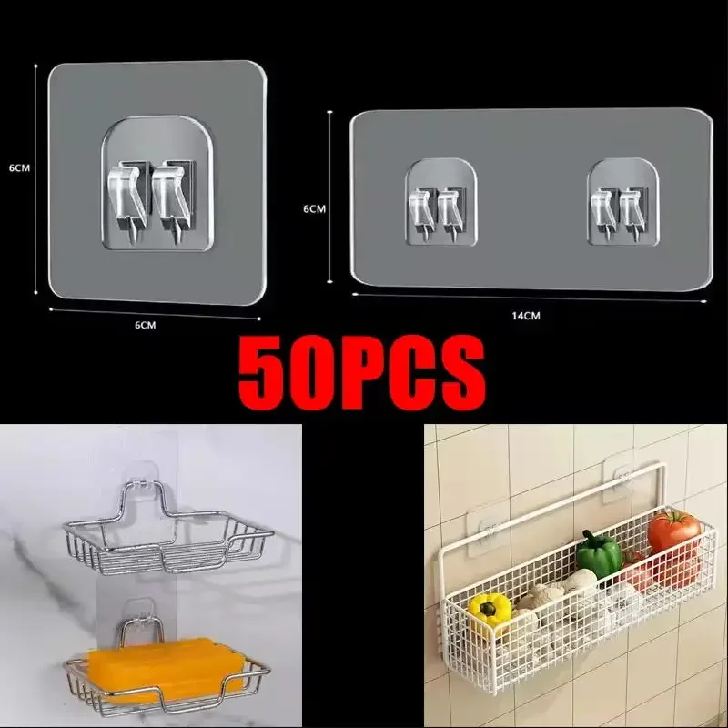 Self-adhesive Waterproof Strong Hook Shelf Sticker Bathroom Kitchen Wall Shelf Rack Sticking Wall Screw Hook Storage rack Gadget