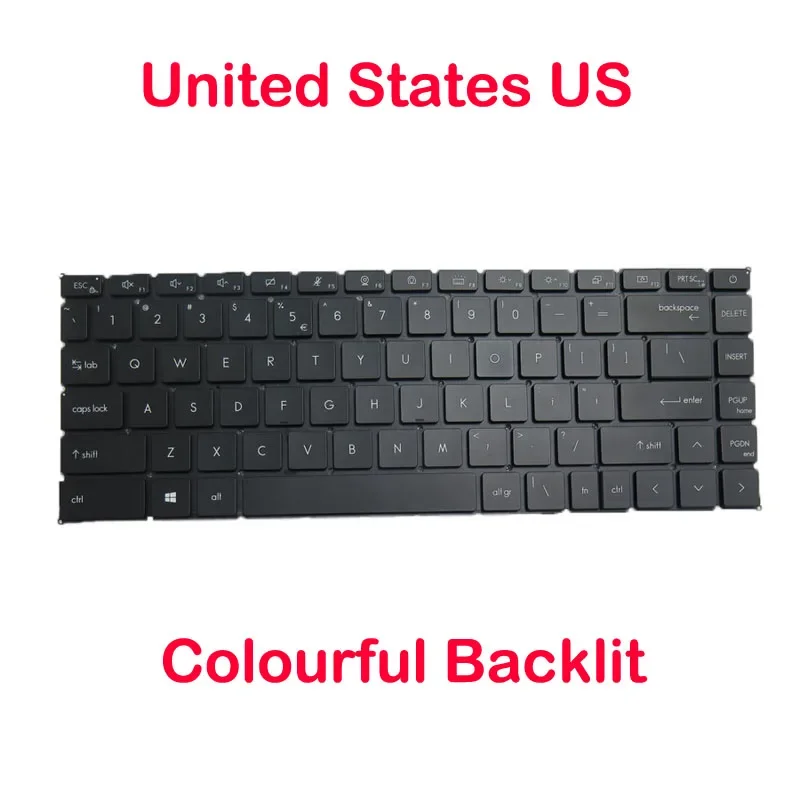 

US UK Backlit Keyboard For MSI Creator Z16 Creator Z16-A11U Z16 A11UE A11UET Creator Z16-A12U Z16 A12UET 15.6' English Canada