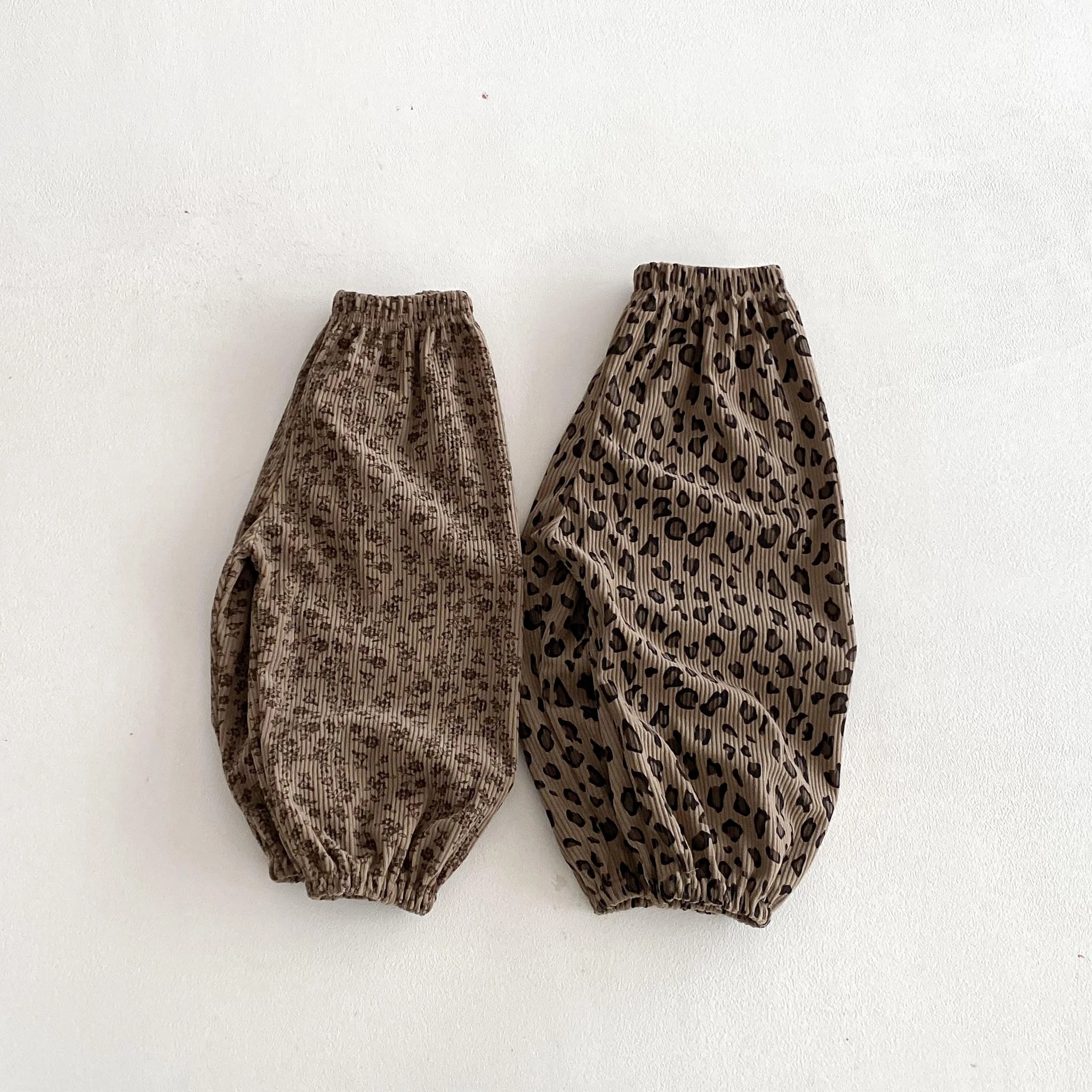 Children's Floral Pants Loose Casual Trousers Outer Wear Spring Autumn Thin Pants Girls Simple Versatile Leopard Trendy Pants