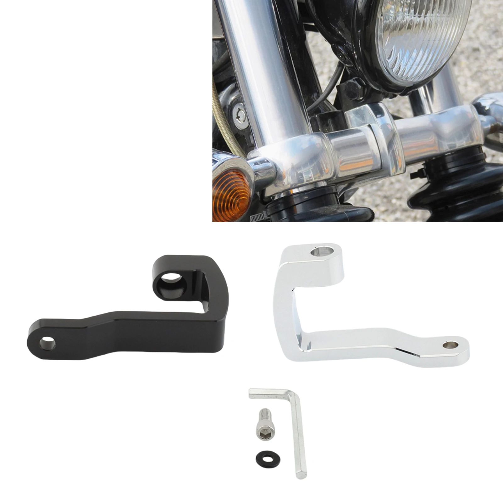 

1 x удлинитель монтажного кронштейна для фар мотоцикла для Harley Sportster 2004-2020