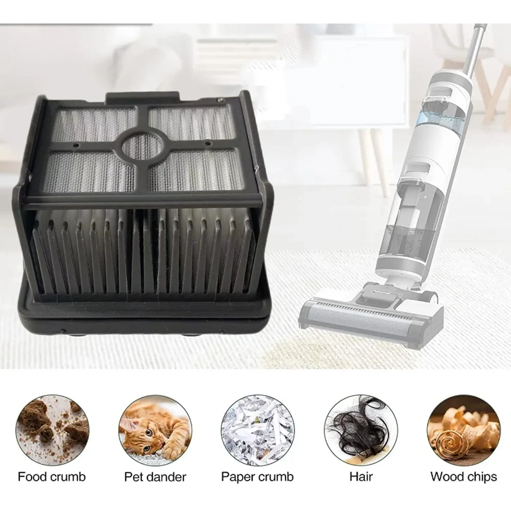 4 ชิ้นสําหรับ Dreame H12 Pro ซักผ้าชั้นเครื่องดูดฝุ่นล้างทําความสะอาดได้ Hepa Filter หลักแปรงลูกกลิ้ง