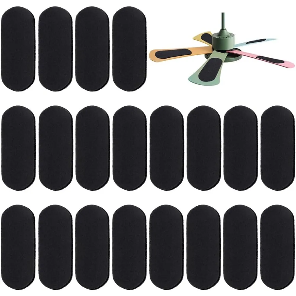 

20pcs Ceiling Fan Filters for Blades Black Fan Air Purifier Pads Ceiling Fan Blade Filters for Home Office Common Household