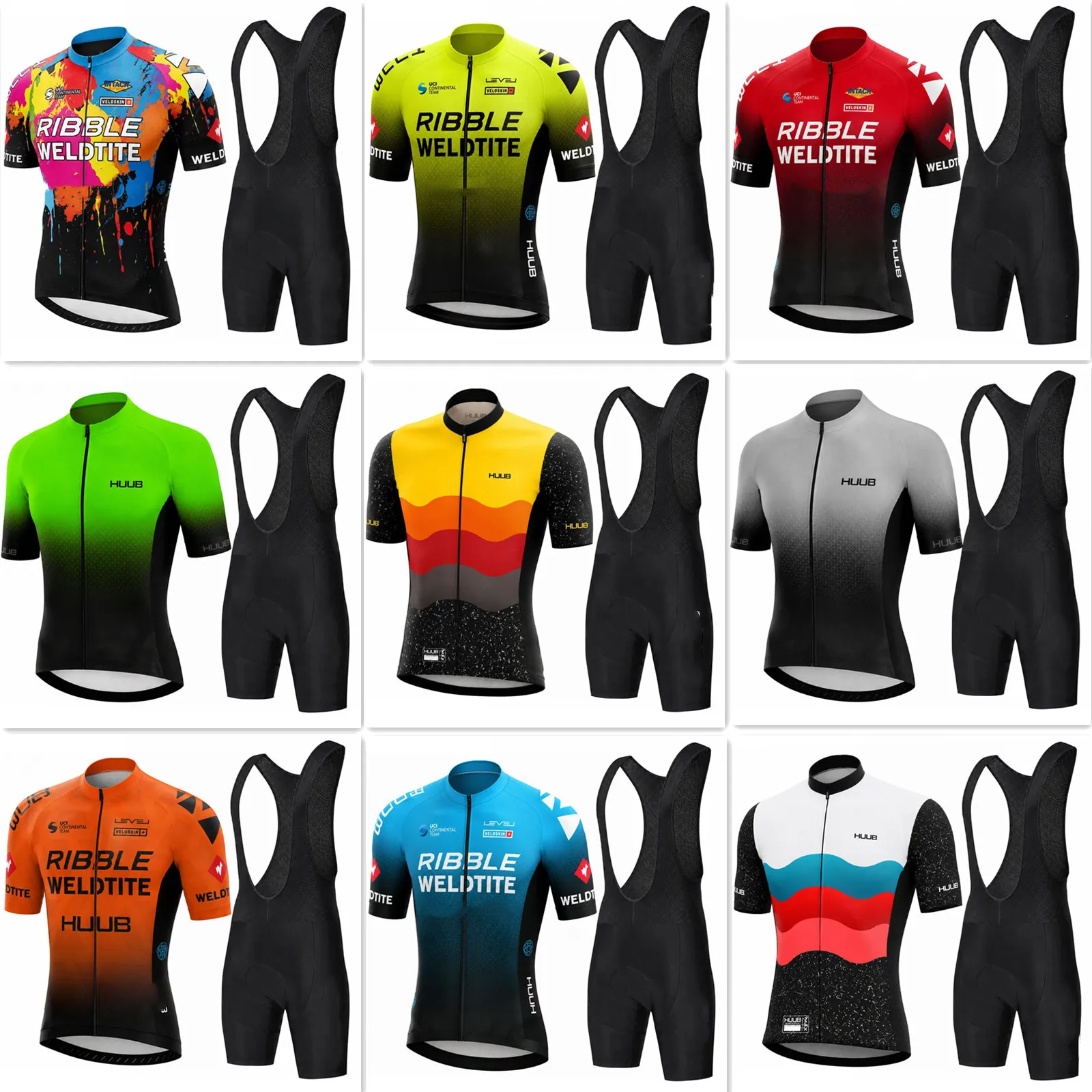 2027 Summer Cycling Jersey Set Men Short Sleeve Breathable Quick Dry Road Bike Clothing MTB Bicycle Suit Maillot Ciclismo Hombre