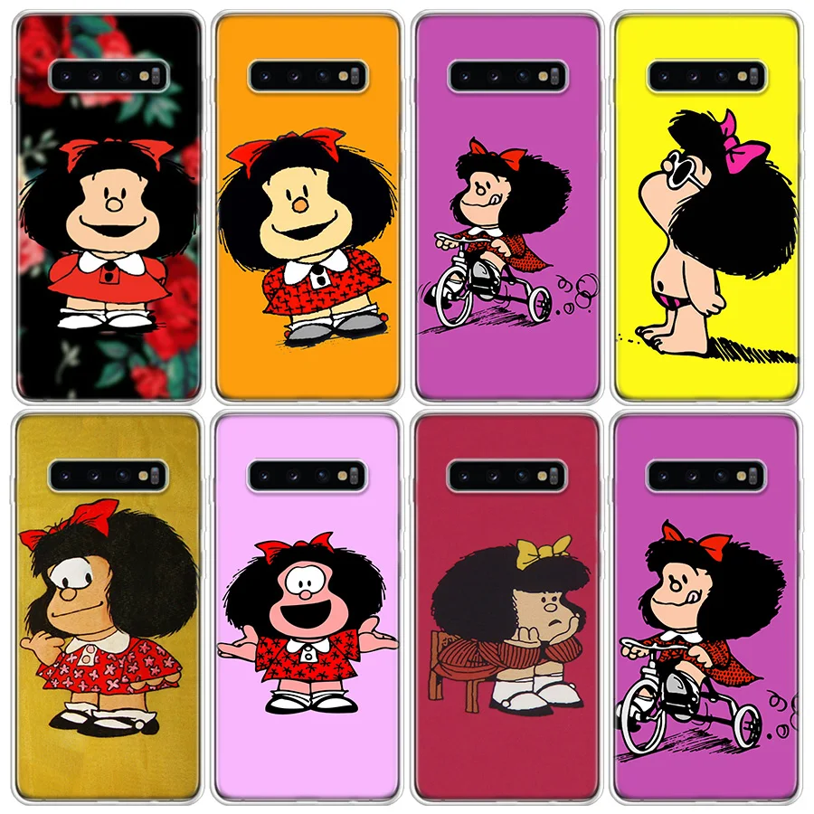 Mafalda Is Cute Phone Case For Samsung Note 20 Ultra 10 9 8 A05S A15 A25 A35 A55 M11 M12 M21 M30S M31 M32 M51 M52 A90 Cover TP