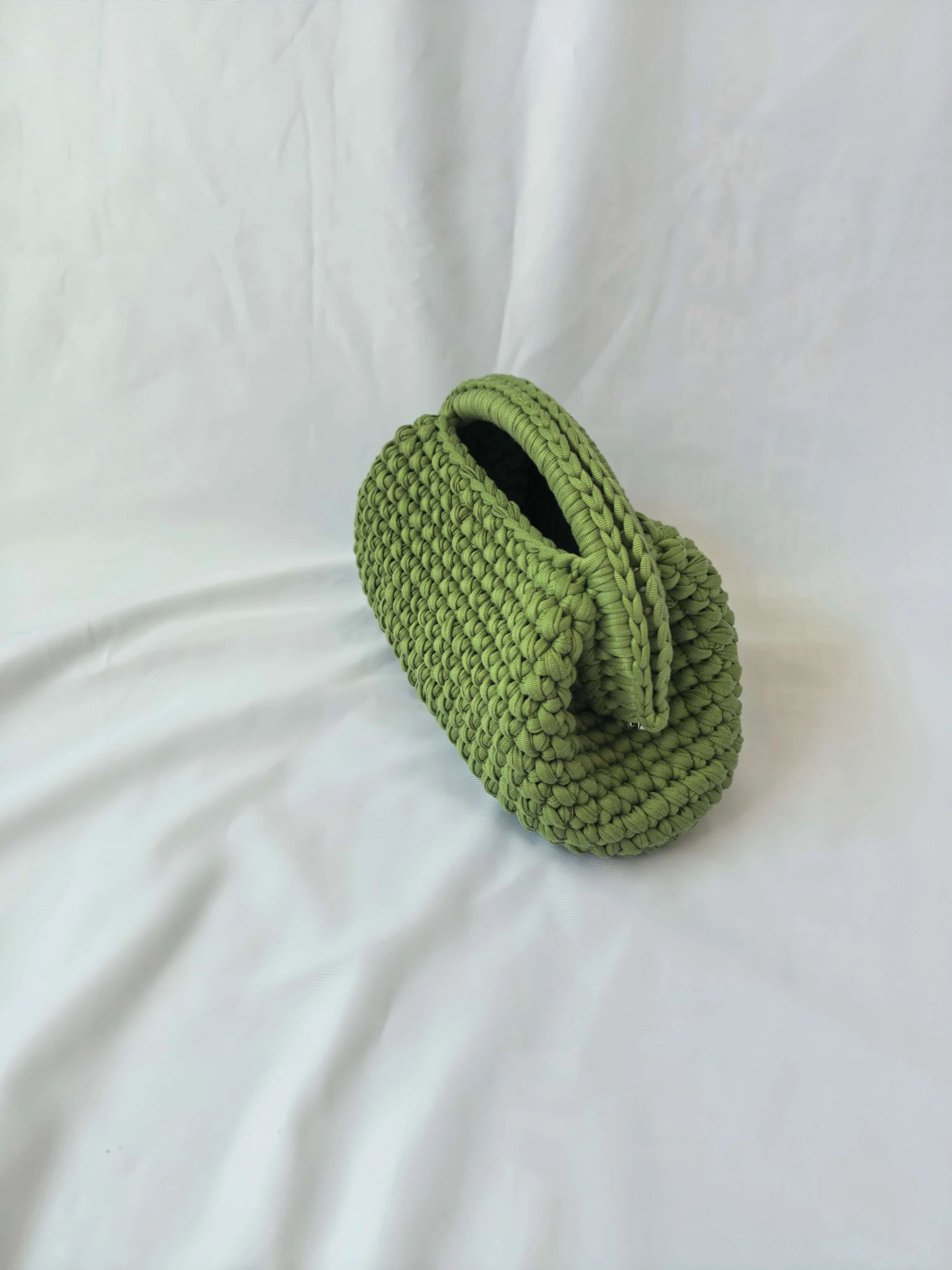 Handgestrickte Modische Clutch-Tasche für Damen, Makronen-Bonbonfarbene Gestreifte Leinen-Webe-Umhängetasche – Detail 16