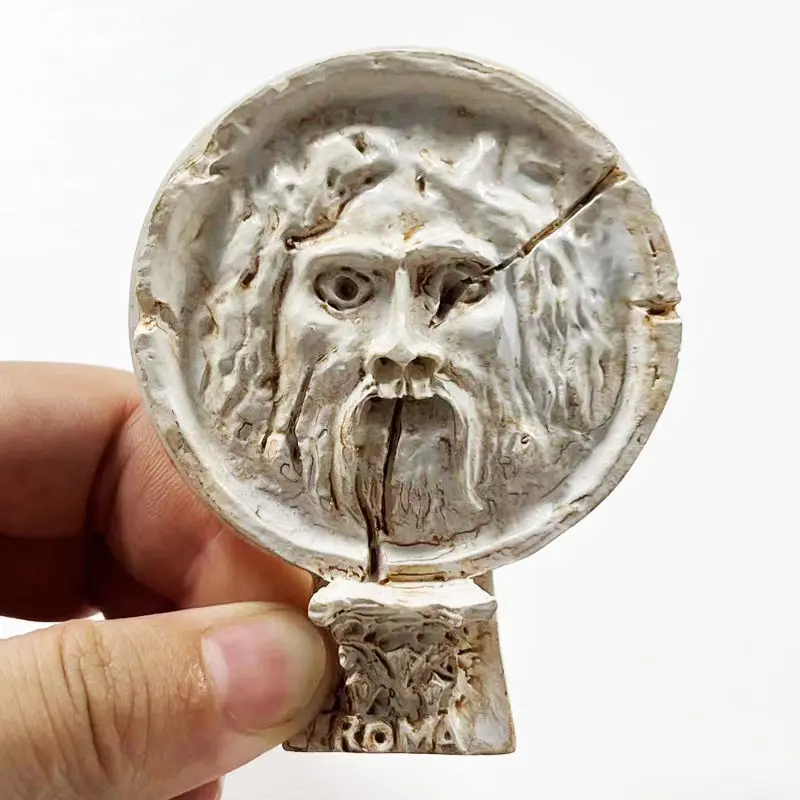 Italie Rome bouche de vérité aimant réfrigérateur autocollant personnalisé créatif 3D peint à la main réfrigérateur aimant pour chambre ornement