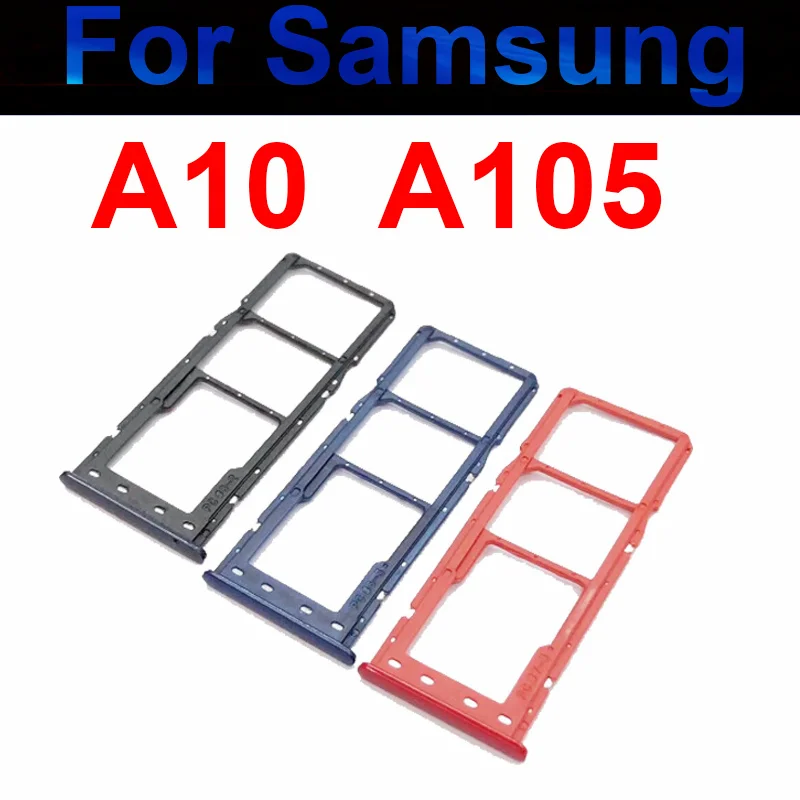 

SIM Card Tray For Samsung A10 A105 A105F A105G A105FN Dual Single Micro SD Sim Card Scoket Holder Adapter Replacement Parts A10