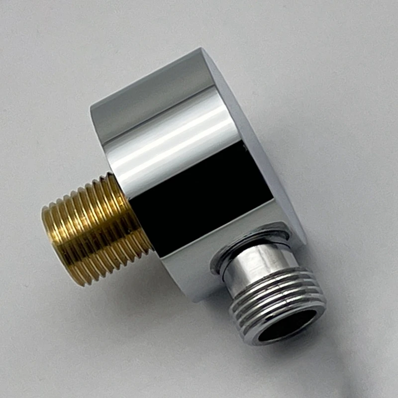 Hot Wall Supply Elbow,Brass Round Wall Mount Shower Hose Connector Accessories G1/2 Inch Water Outlet For Shower
