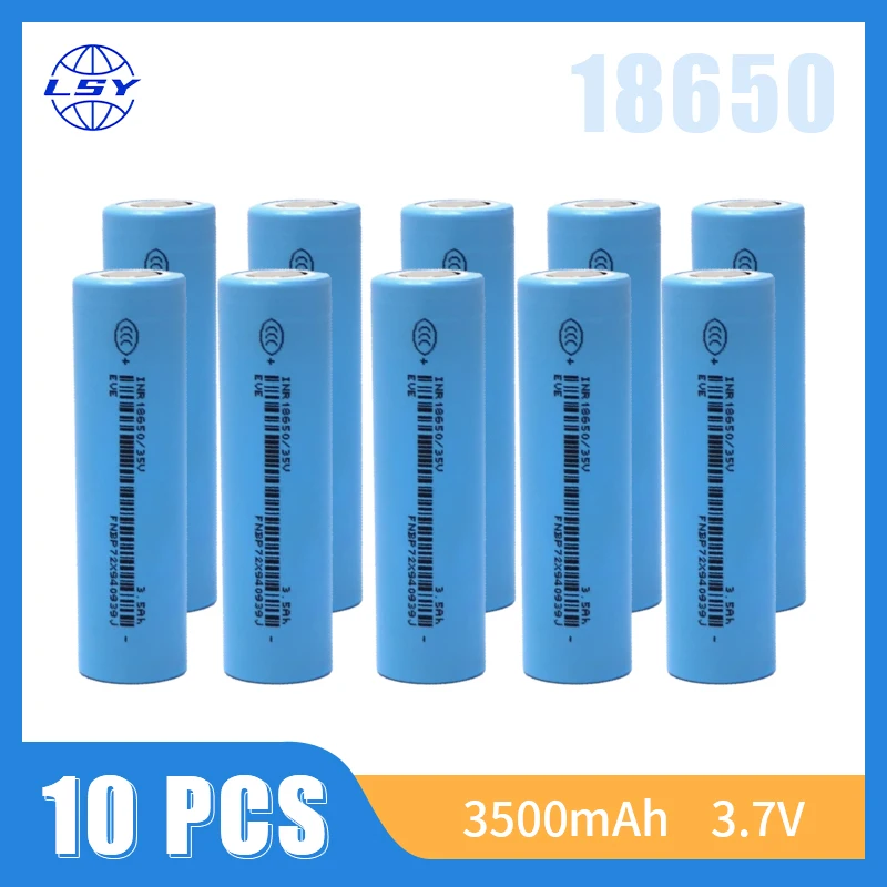 2-30PCS 18650 3500mah High Power EVE Discharge Rechargeable Battery for Power bank/Power tools Flashlight Battery High Current