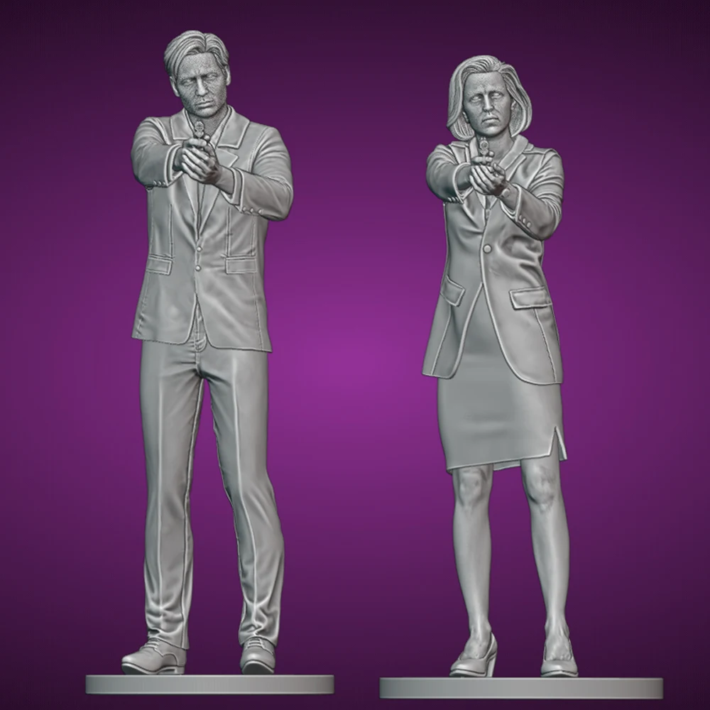1-24-16-18-12-fbiエージェント樹脂フィギュア玩具未塗装gk人形未組み立て3dプリント組み立てミニチュア縮小像玩具