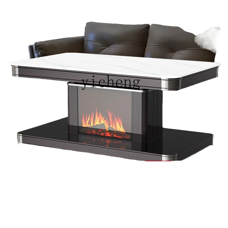 XL lift fire tea table one body household table electric heating table  living room electric oven