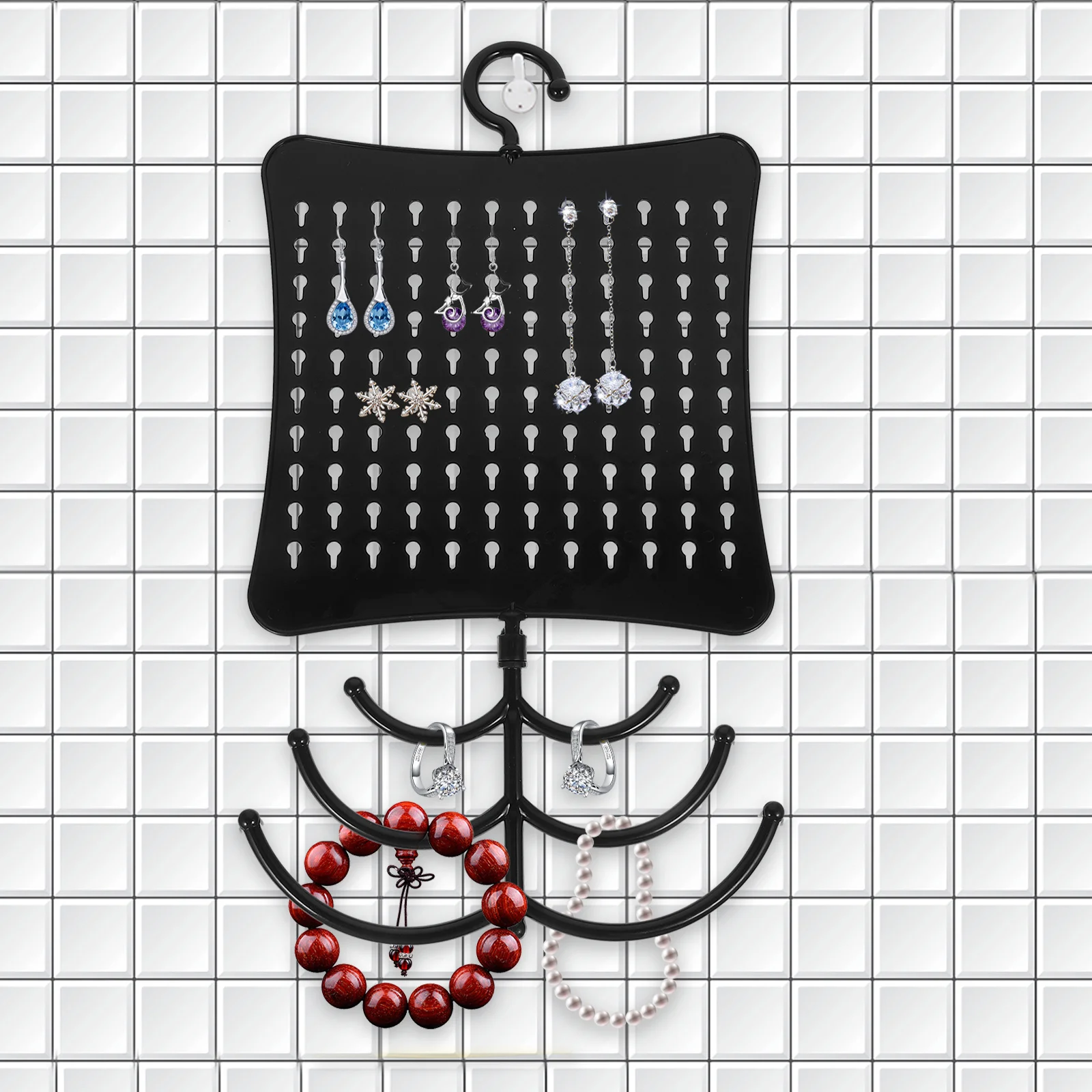 

2 Pcs Jewelry Hanger Hanging Earring Holder Necklace Display Accessories Stand Pp Pendant for Earrings
