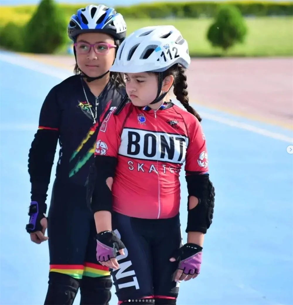 

2024 BONT Child Skating racing Skinsuit speed Inline Roller Skate skinsuit Fast triathlon Practice competition pro kids clothing