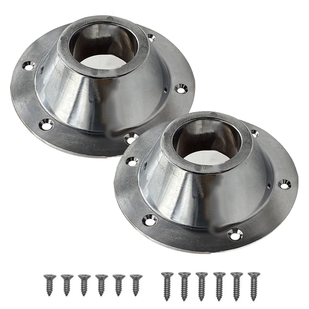 Premium Aluminum Pedestal Table Base Flange Floor Mounting Base with 6 Mounting Holes Stability for Your RV Table