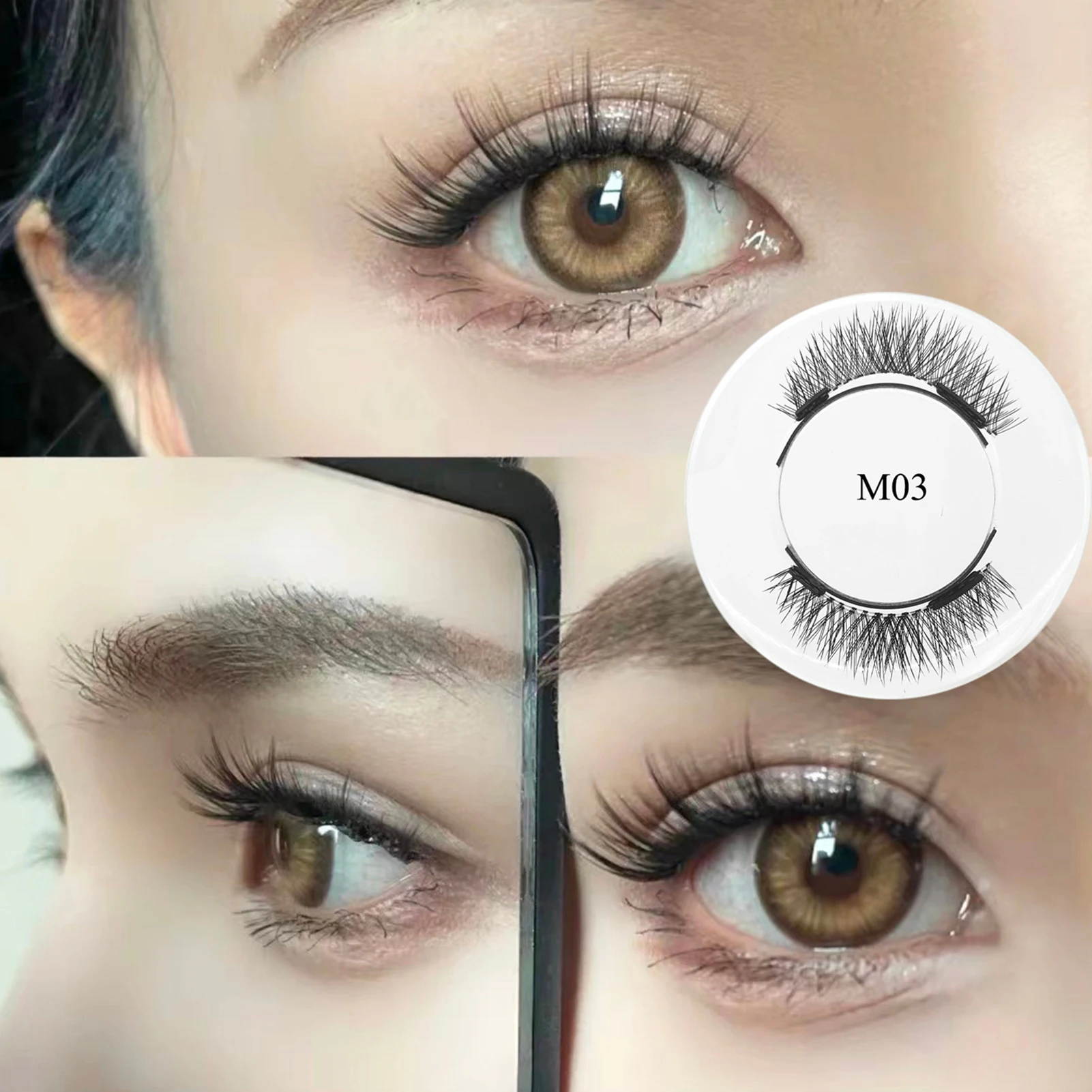 래쉬 클러스터 마그네틱 인조 속눈썹 애플리케이터 속눈썹 컬러 전문 살롱 사용을 위한 접착제가 없는 마그네틱 속눈썹