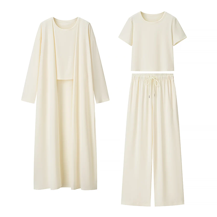 JNLEAOG Autunno delle nuove donne Faion Design maglione lavorato a maglia 3 pezzi Set Pendolarismo Sle Pantaloni lunghi a vita alta rotondi Ne ort Sl...