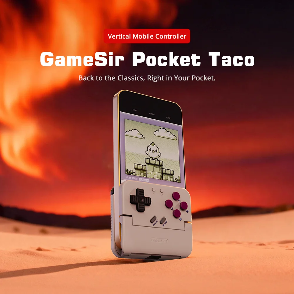 GameSir Pocket Taco Retro Gamepad Android iOS Portable Game Controller Bluetooth Connection Keyboard Mode Phone Protection