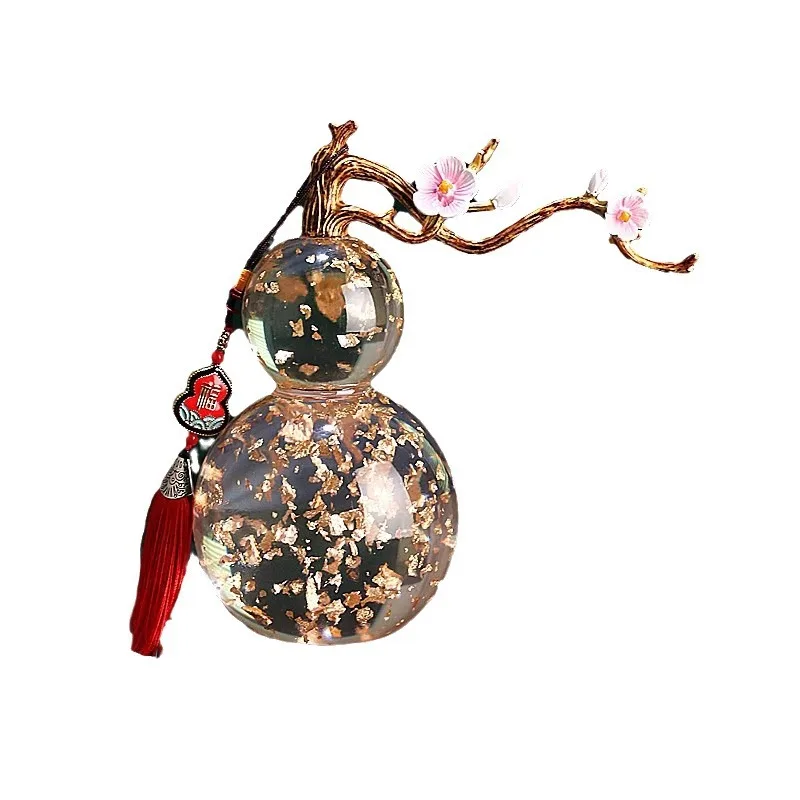 

Chinese-style crystal gourd ornaments, wealth-attracting feng shui, housewarming gifts